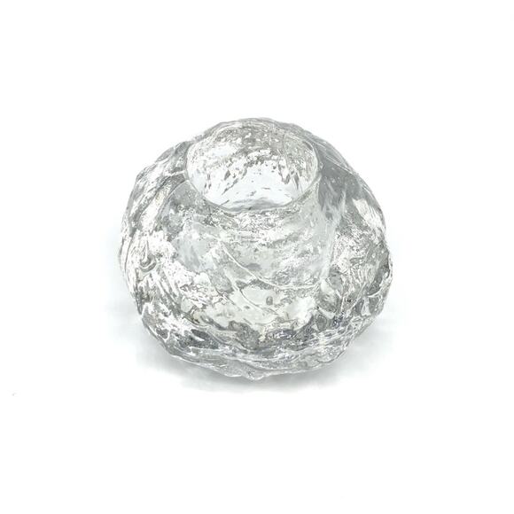 ORREFORS KOSTA BODA Crystal Snowball Large Tealight, Set of 2 - Picture 3 of 5